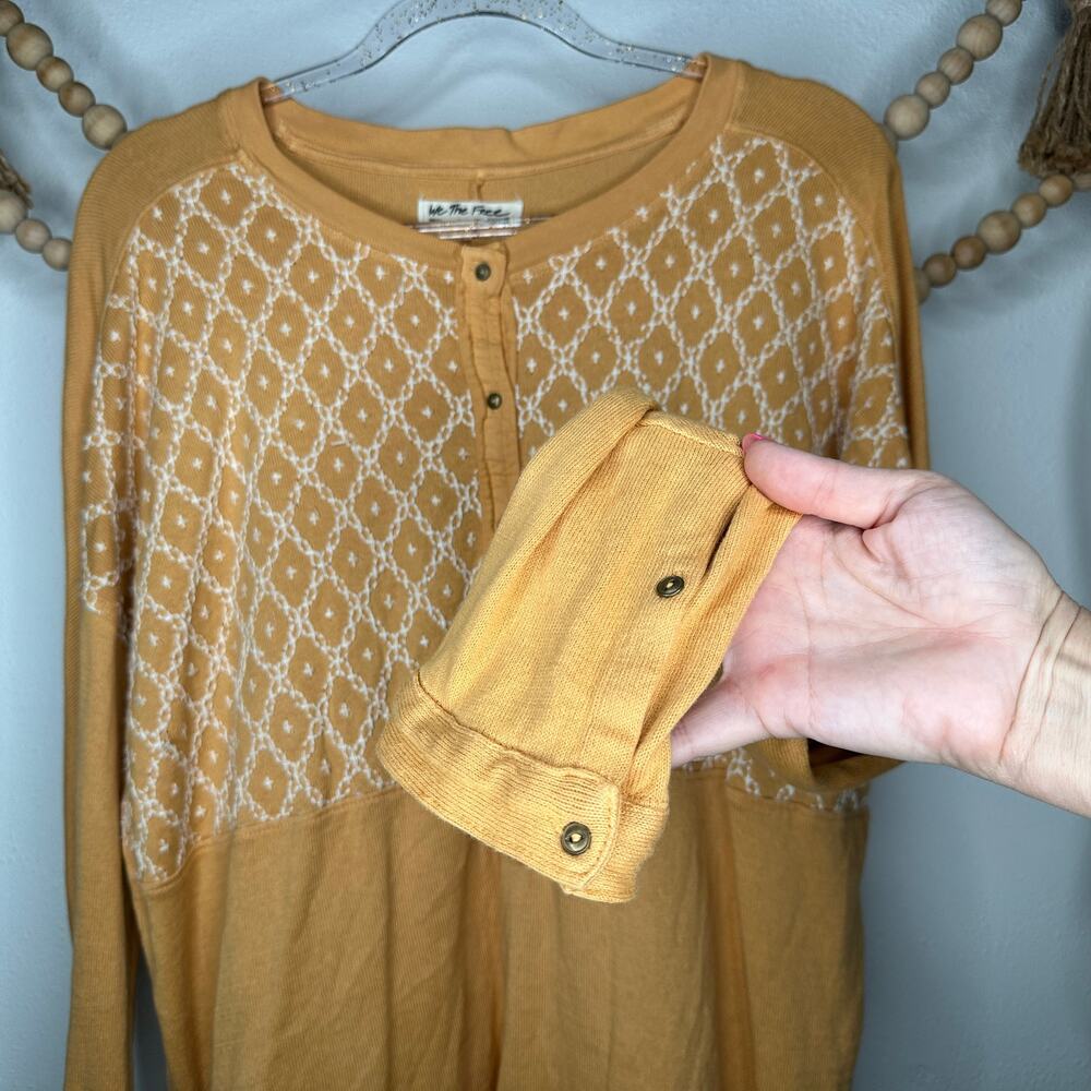 Free People We the Free Free Spirit Henley Top - Picture 3 of 5
